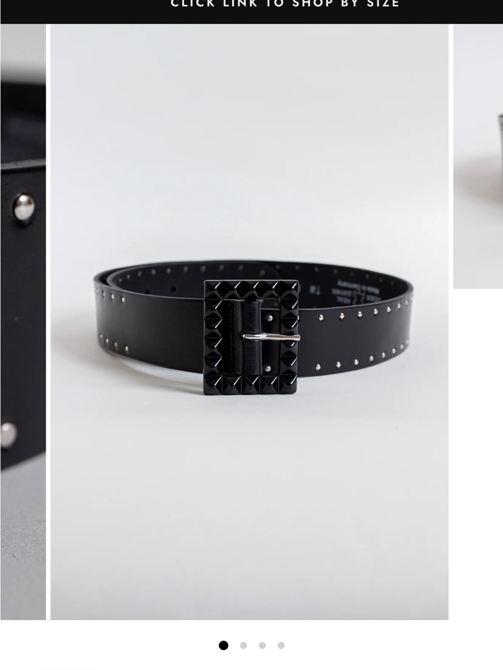 Vanzetti studded black leather belt